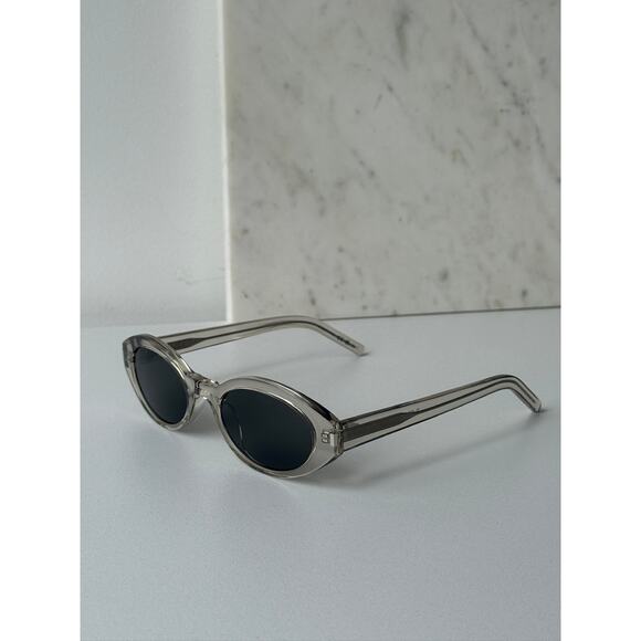 NEW Saint Laurent SL567 Clear Oval Sunglasses - Picture 2 of 8